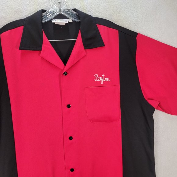 Crusin USA Bowling Shirt High Roller Collared Unique 2012 Short Sleeve Button Up - Picture 3 of 16